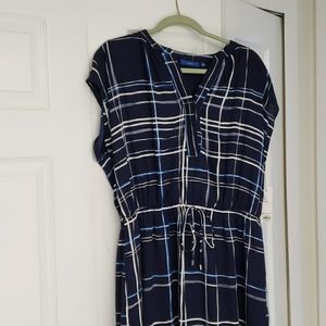 Apt 9 Navy Blue Plaid dress